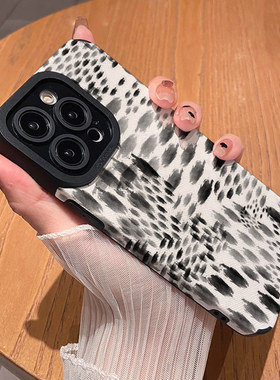 创意水墨涂鸦泼墨 适用苹果华为iPhone17ProMax手机壳16Pro 15Plus硅胶14防摔13全包12情侣11新款Pura80男女