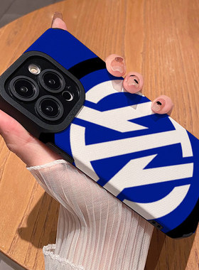 足球国际米兰队徽 适用苹果华为iPhone17ProMax手机壳16Pro 15Plus硅胶14防摔13全包12情侣11新款Pura80男女