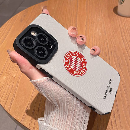 创意足球拜仁主场 适用苹果华为iPhone17ProMax手机壳16Pro 15Plus硅胶14防摔13全包12情侣11新款Pura80男女