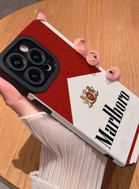 红色万宝路烟盒 适用苹果华为iPhone17ProMax手机壳16Pro 15Plus硅胶14防摔13全包12情侣11新款Pura80男女