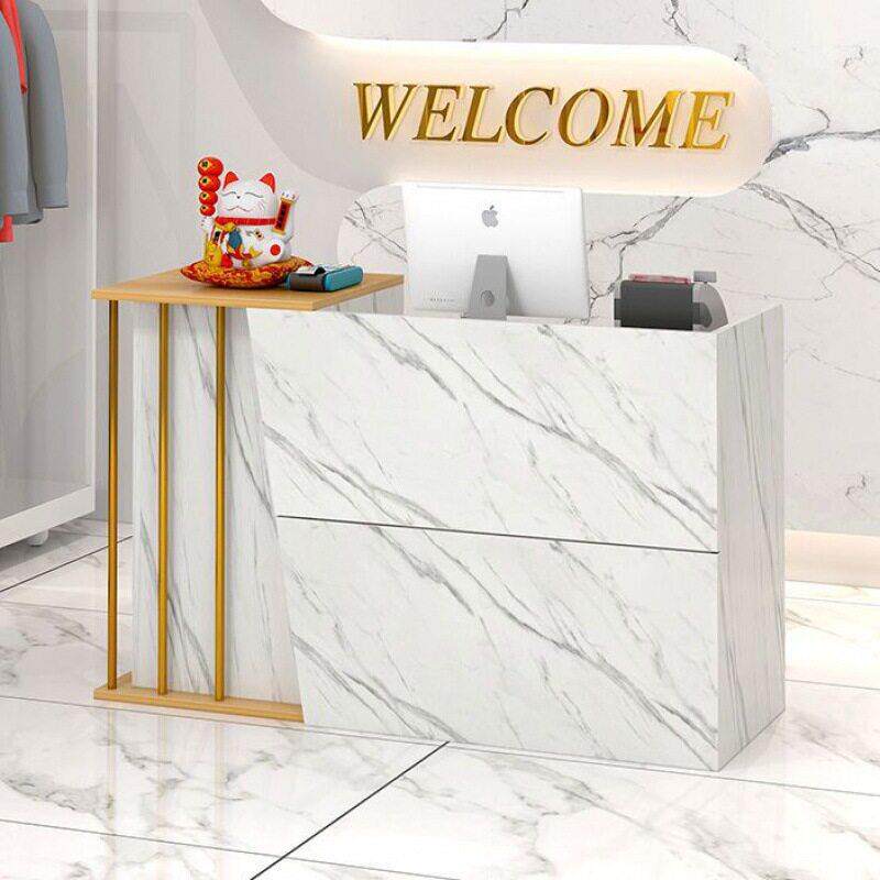 网红收银台简约小卖部超市便利店铺柜台院服装店小型接待台桌