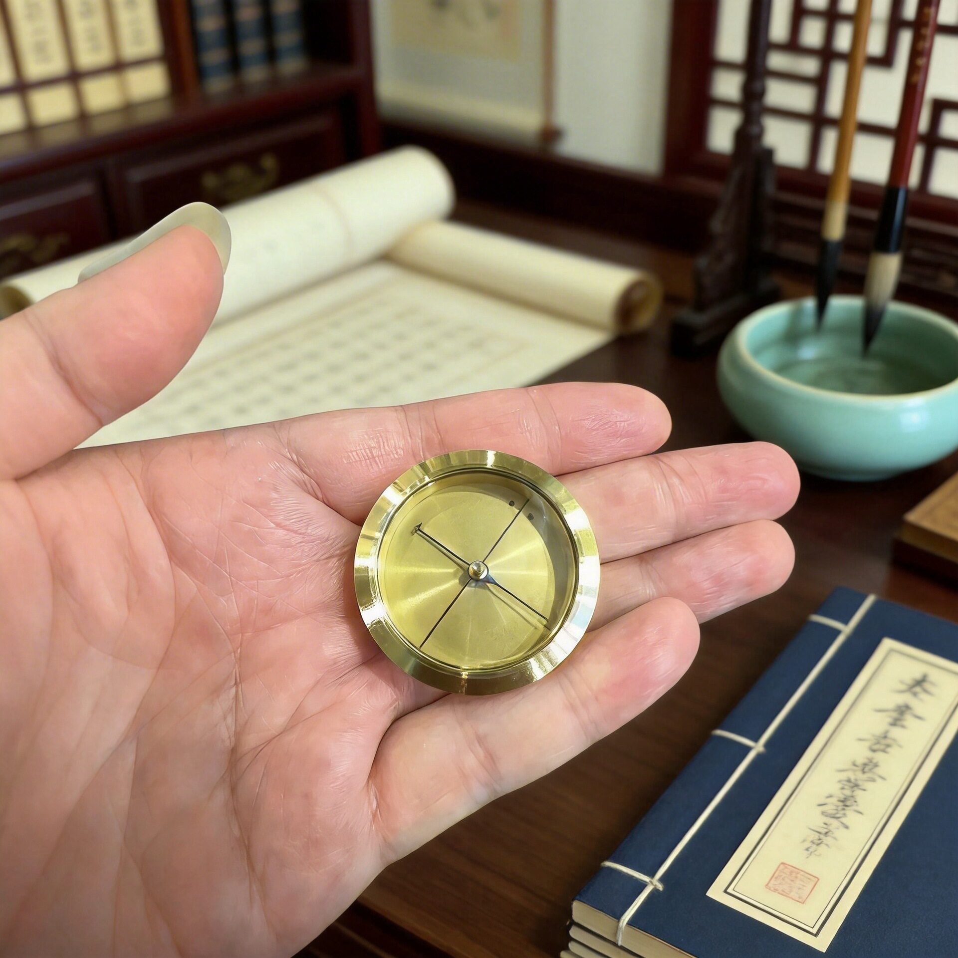 纯铜强磁高精度罗盘指南针