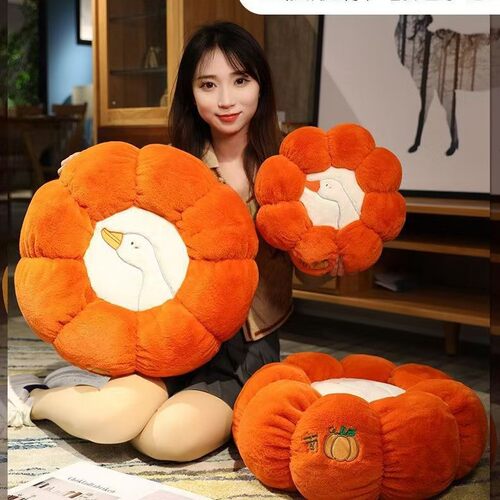 创意南瓜蒲团抱枕毛绒坐垫懒人榻榻米坐办公室椅垫飘窗垫子