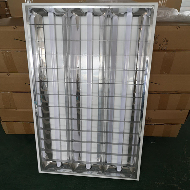 调顺厂家T8 明装格栅灯盘 3*40W 铝格栅灯 1200*600镜面铝 LED灯