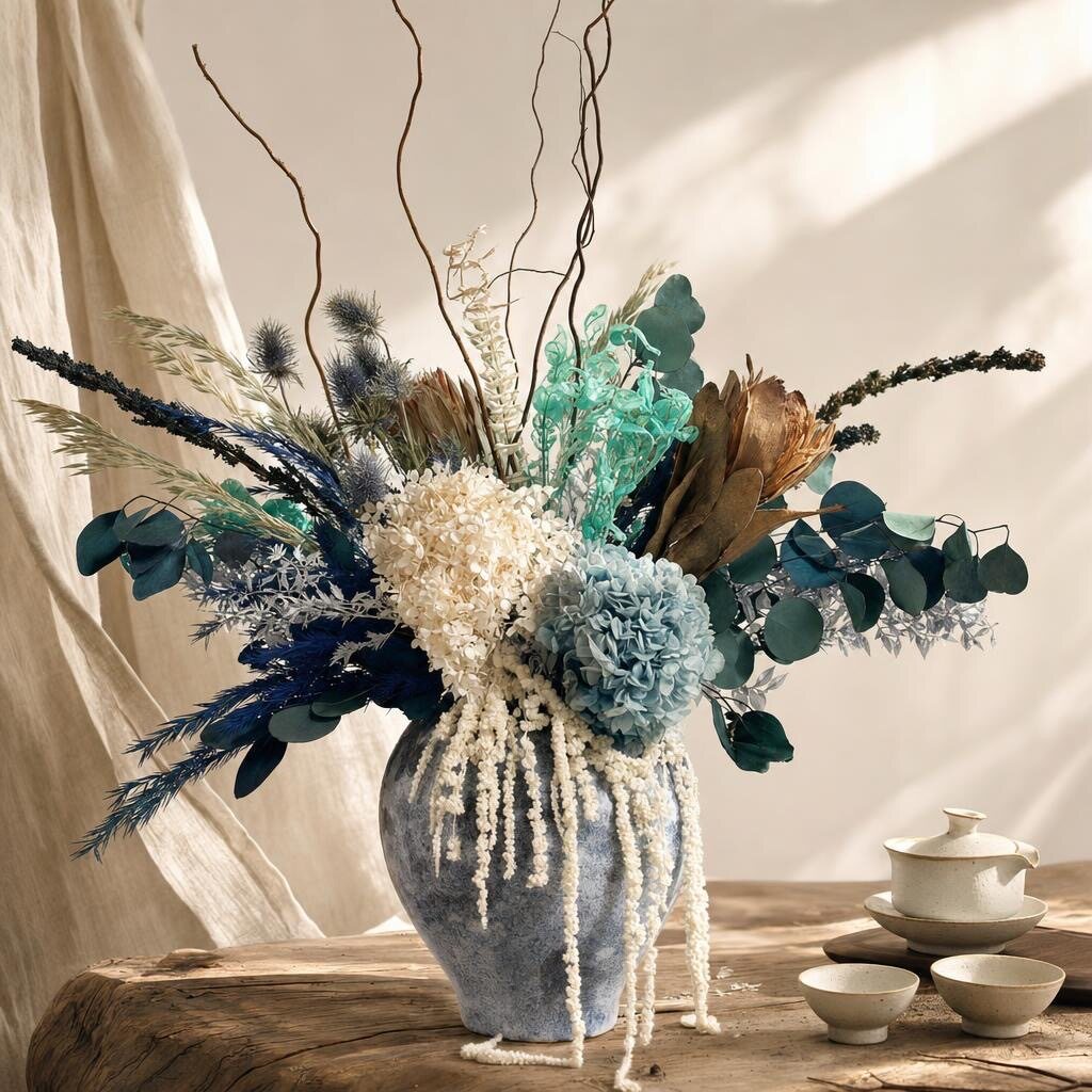 瓶插花千层金公主套装天然干花餐厅客厅室内家居装饰花艺软装饰品