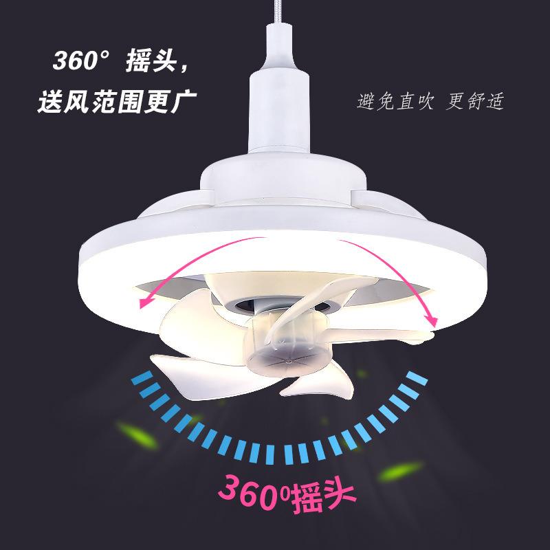 现代简约螺口大厅卧室风扇灯吸顶灯简约节能卧室灯圆形吊扇灯家用