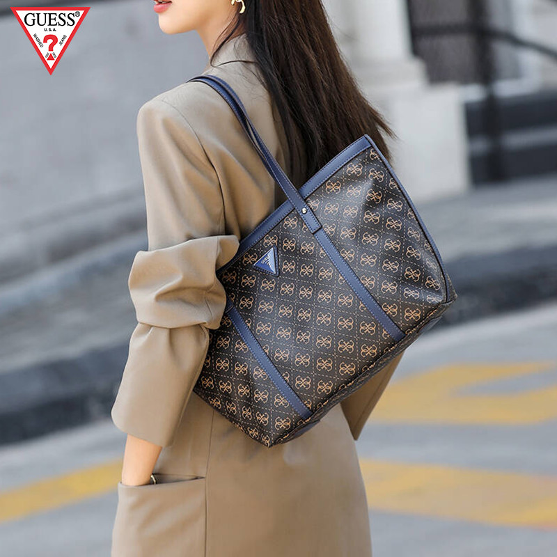 GUESS女包新款职场大容量托特包旅行通勤单肩包送人礼物