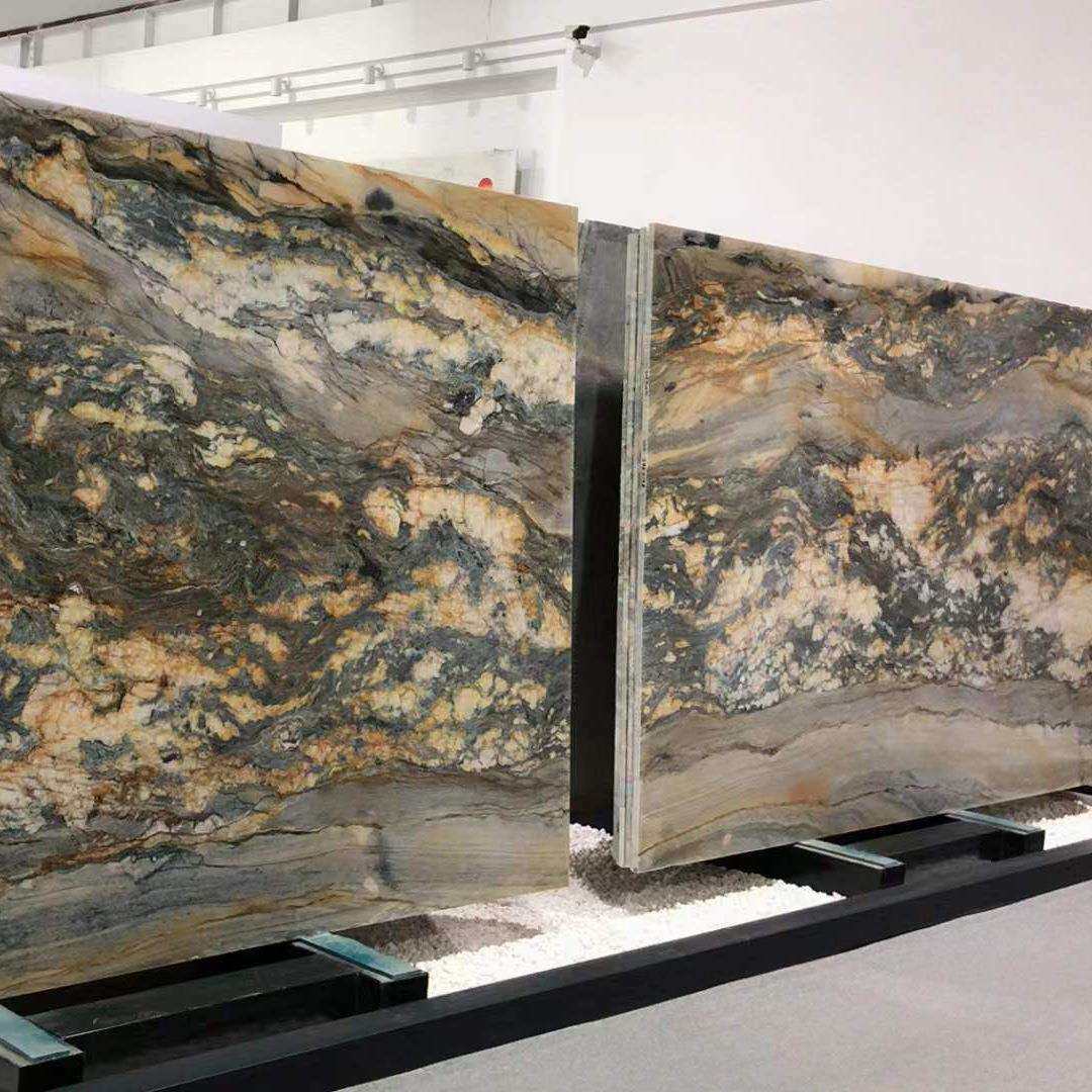 大理石奢石水晶海蓝宝 岛台餐桌面天然大理石洗手池台面