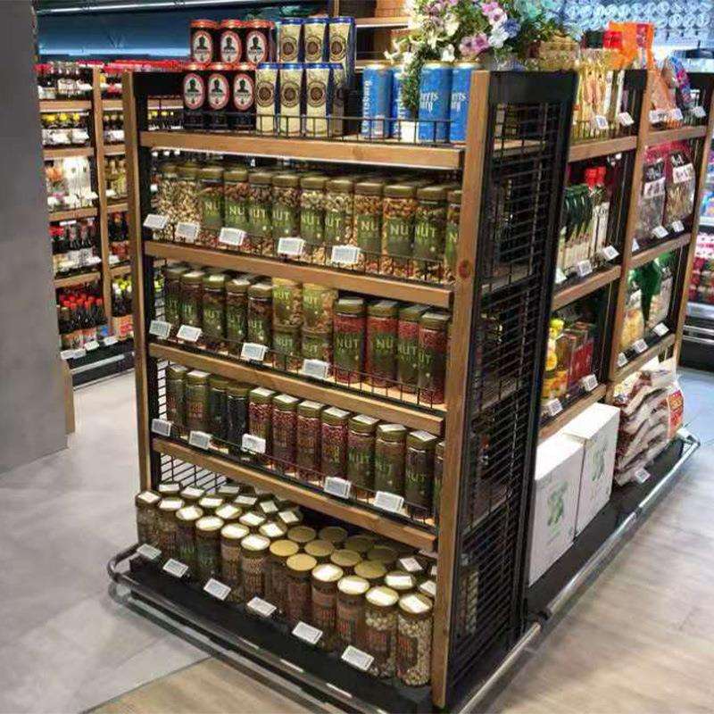 精品展示架 便利店货架 钢丝背网货架 铁质货架摊位架名创