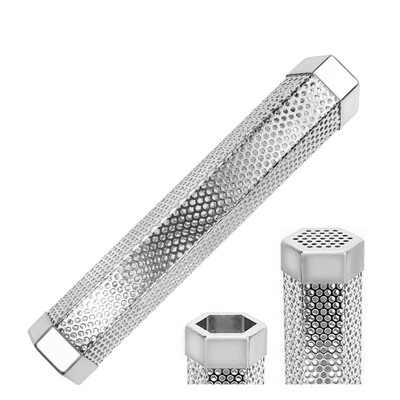 BBQ烟熏盒 304不锈钢烟熏管smoker tube 菱形果木烟熏管 烧烤工具