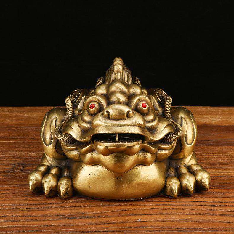 铜金蟾摆件三足金蟾独角铜金蟾铜器家居工艺品摆件