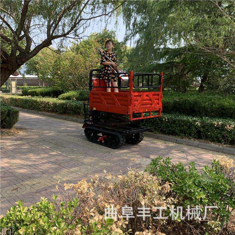 果树修剪果实采摘电子液压升降平台柴油动力运输车山地丘陵拉果车
