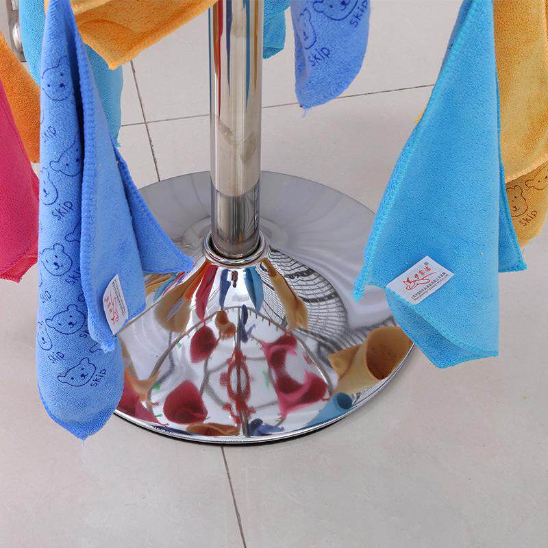 幼儿园毛巾架加厚不锈钢圆毛巾架两层儿童手帕晾晒挂物长圆毛巾架