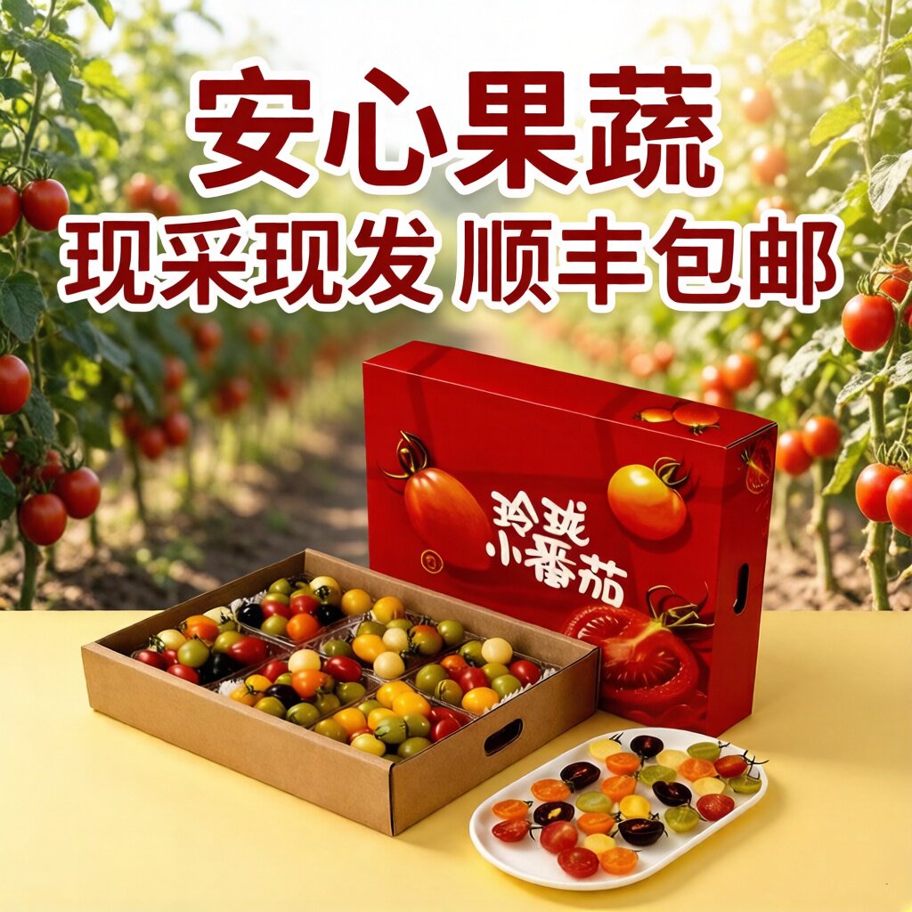 山东寿光七彩圣女果现摘顺丰包邮
