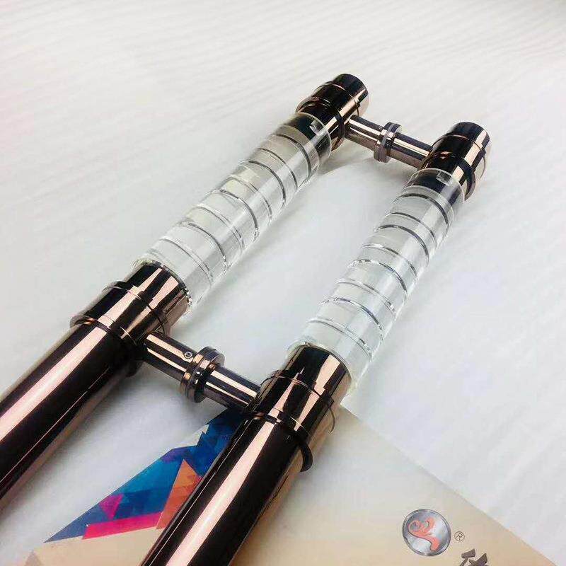 厂家供应大拉手 铝合金水晶拉手酒店不锈钢大门门把手