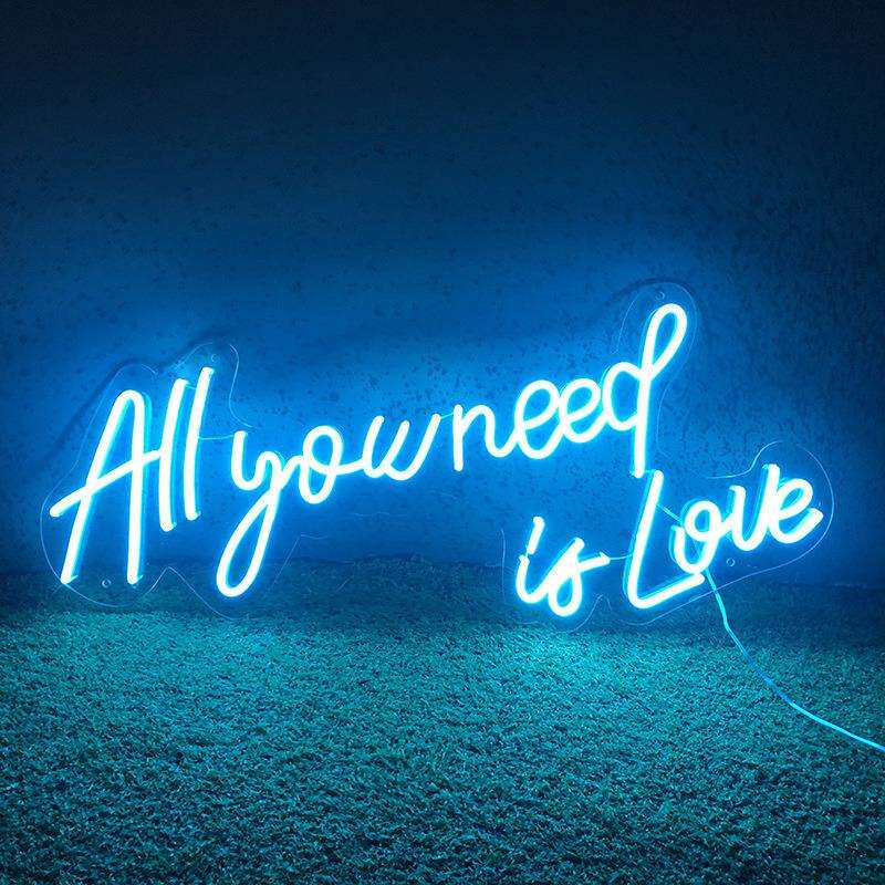 led霓虹灯all you need is love 发光字造型广告灯招牌装饰灯跨境