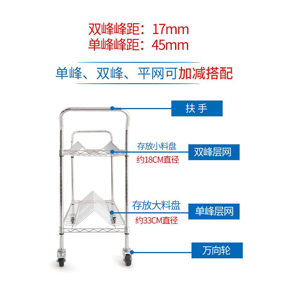 SMT物料架仓库电阻电容货架GMP车间防静电周转车单双峰贴片料盘架