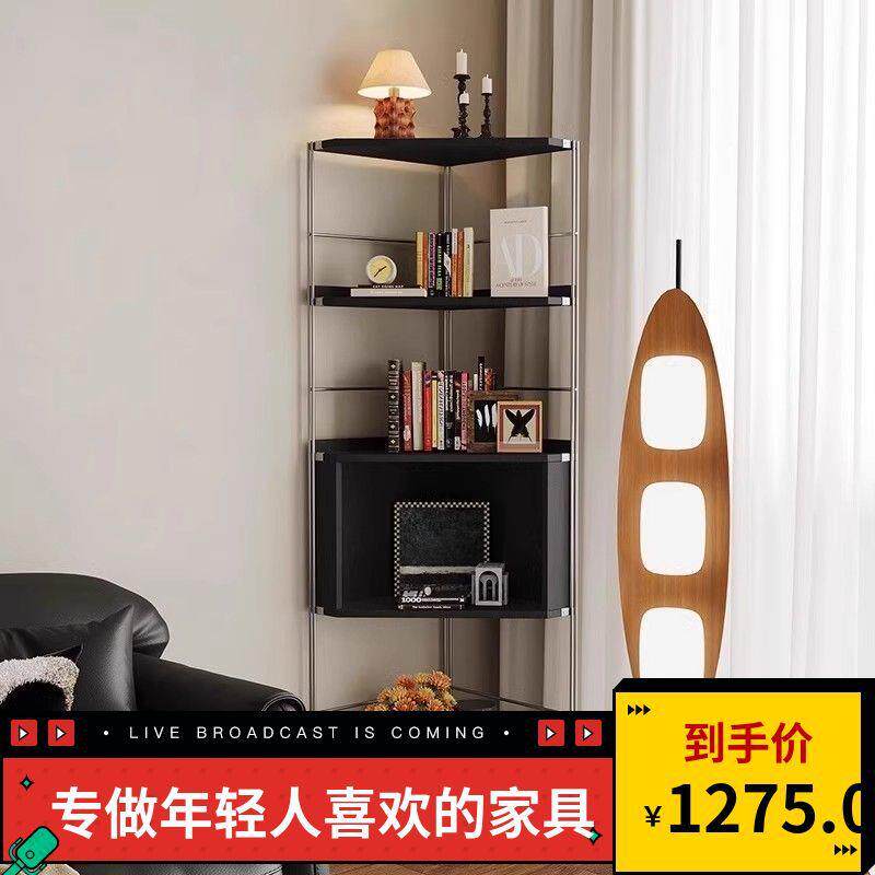 中古客厅墙上隔板系统置物架挂墙多层悬浮书架组合复古餐边柜收纳