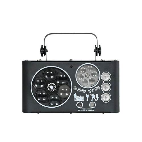 DMX512声控四合一派对灯 KTV酒吧舞台LED闪光灯 夜店旋风灯光