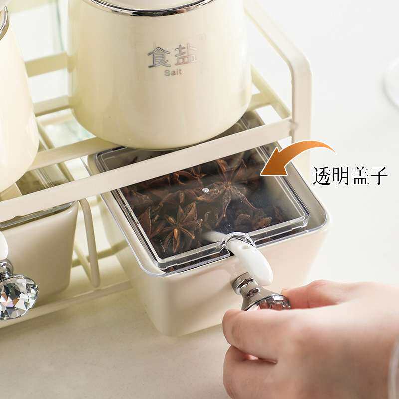 轻奢陶瓷调料盒套装厨房调料油盐酱醋调料瓶罐组合家用高档调味罐