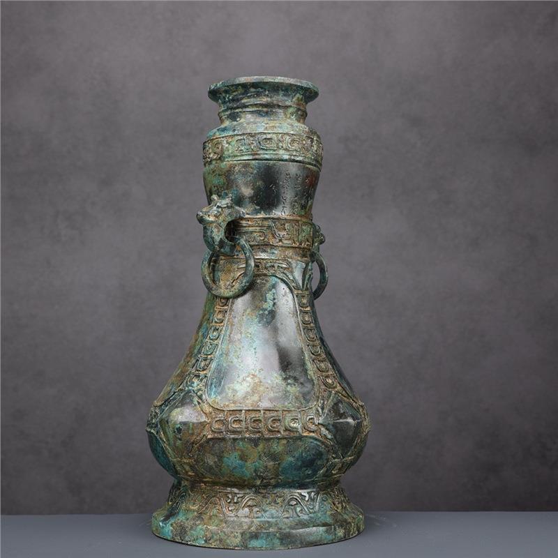 古青铜器摆件十三年星壶容酒器酒樽架摆件博物馆古玩收藏制作