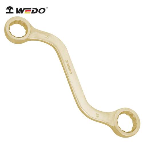 WEDO 维度 AL152A S型双头梅花扳手 防爆铝青铜工具