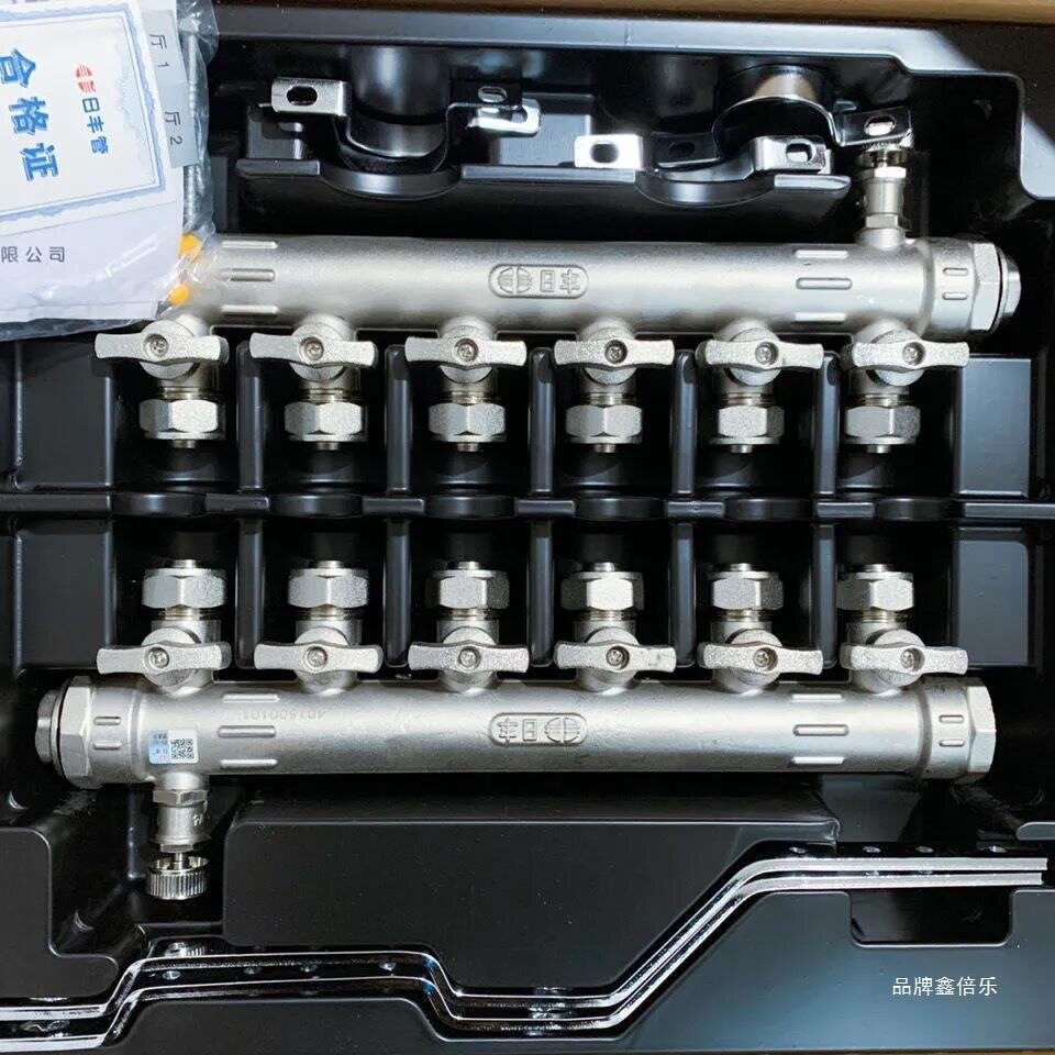 Y【F20C】佛山日丰地暖分水器全铜分水器地热地暖管32家装地暖管