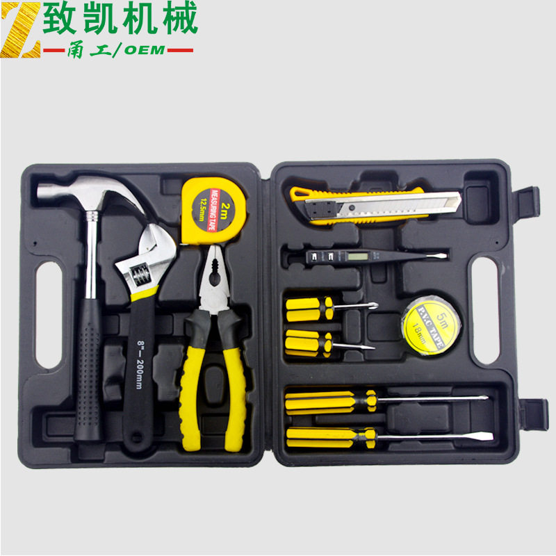 家用12件套工具箱车载工具箱家用工具盒家庭工具组合套装