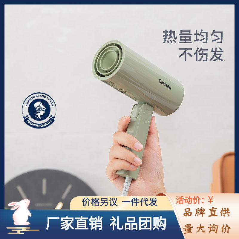西莱森迷你负离子折叠速干吹风机