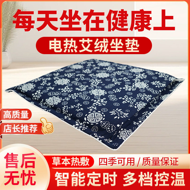 蕲艾绒坐垫电加热艾草垫座垫仪插电办公室臀部艾灸坐垫电热理疗垫