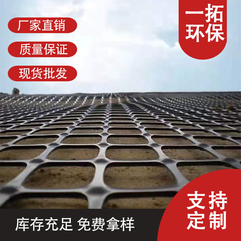 路基加固塑料土工格栅15kn公路铁路工程堤坝双向土工网混凝土