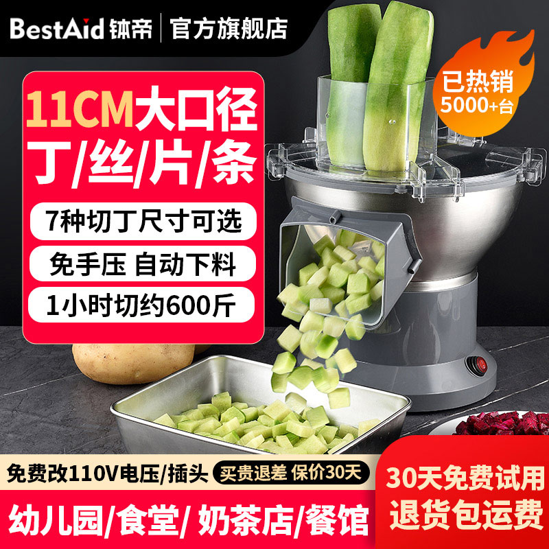 大口径商用切丁机电动切萝卜土豆芒果豆腐丁块洋葱切颗粒切丁