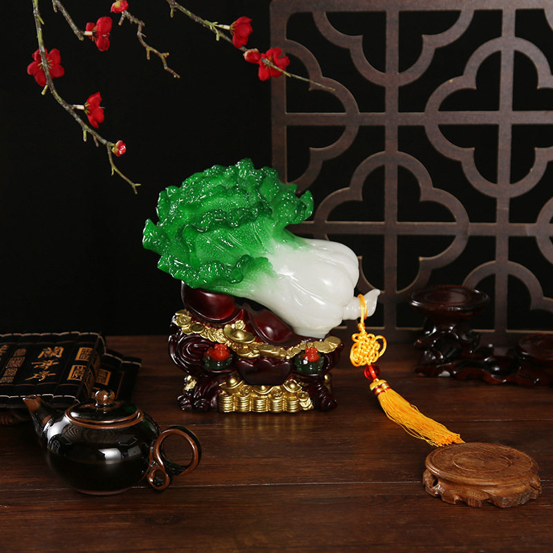 创意树脂工艺品家用摆件白菜摆件家居茶几摆饰批发