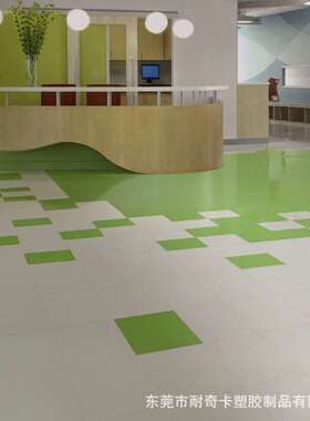 纯色PVC石塑快装地板石纹彩色商用地胶板600*600规格塑胶大巨龙