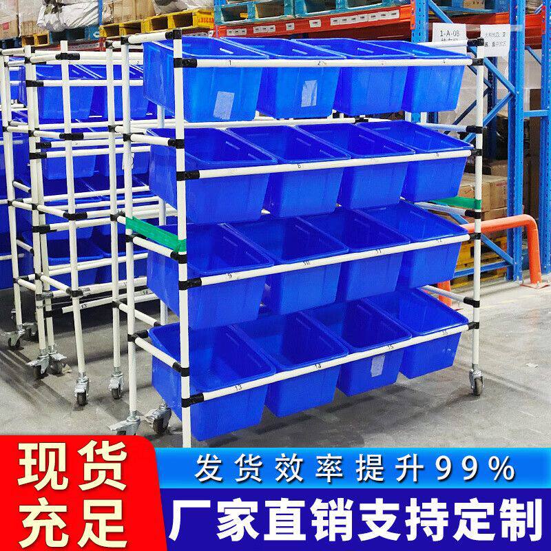 线棒拣货车专用货架仓库物流分拣电商拣货车带轮工具车快递分拣车