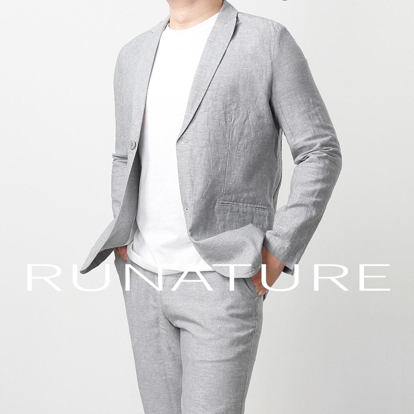 春夏新款麻棉男士休闲西装商务通勤老钱风外套高级透气单西便西