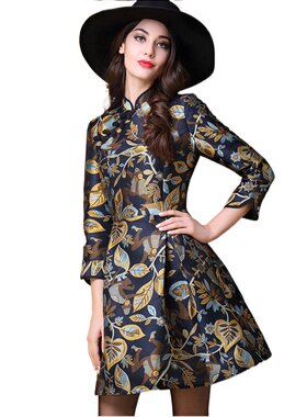 奈昕让您穿着漂亮个性化私人订制 110197 new dress新款半高领印