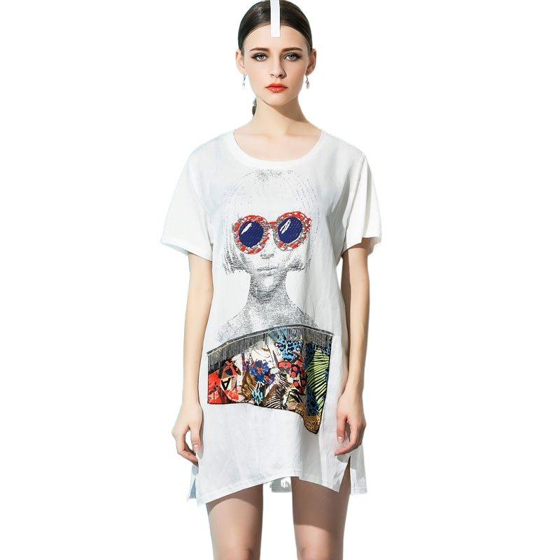 70054 prom dress奈昕让您穿着好看个性化私人订制欧美范时装印花