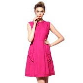 化私人订制 1000142 修身 奈昕让您穿着漂亮个性 无袖 口袋拼接纯色