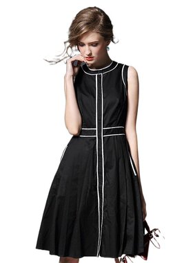 奈昕让您穿着好看个性化私人订制 20348时装女装新品dress拼色简