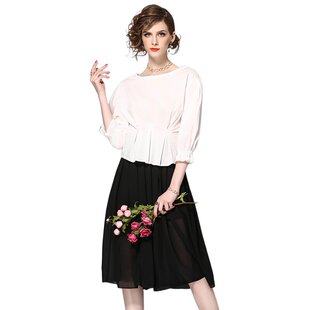 奈昕让您穿着漂亮个性化私人订制 31234 黑白气质简约修身套装裤