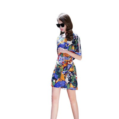 奈昕让您穿着好看个性化私人订制】2125欧美风夏季时装女装重工鹦