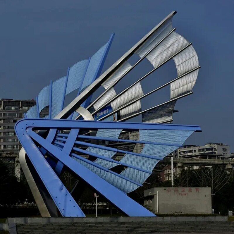 户外大型不锈钢景观雕塑广场公园金属动态钢结构不锈钢雕塑摆件