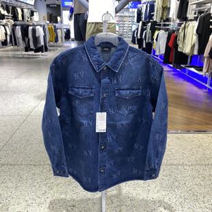 MLB女款 潮流舒适透气百搭运动休闲牛仔外套3ADRM0354 圆领轻便时尚