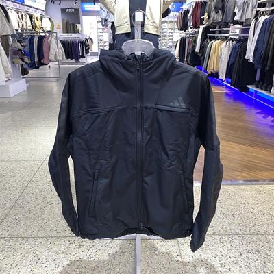 阿迪达斯新款男款梭织薄绒保暖秋冬夹克男士早秋高级感外套KA1307