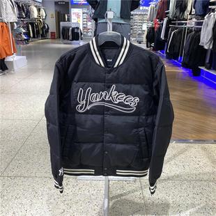 MLB男女款保暖舒适百搭秋冬新款飞行员夹克外套羽绒服3ADJV0256