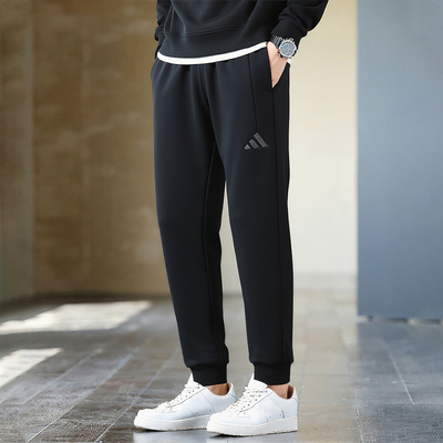 阿迪达斯男加绒男收口小脚跑步保暖运动卫裤JY6955 JY6962 JE3854