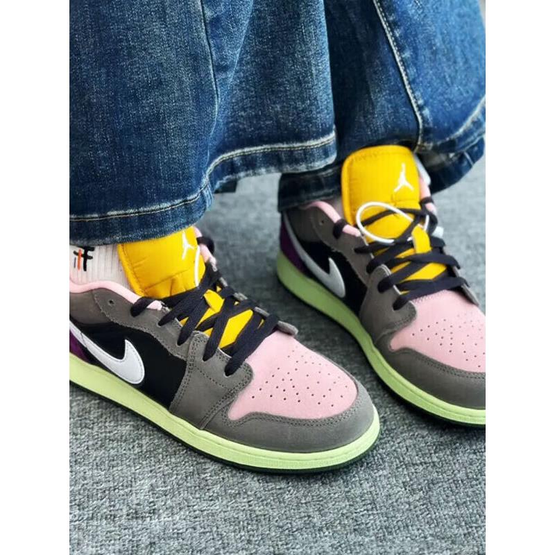 Jordan乔丹AJ1新款女厚底运动防滑耐磨翻毛皮休闲篮球板鞋HQ2021