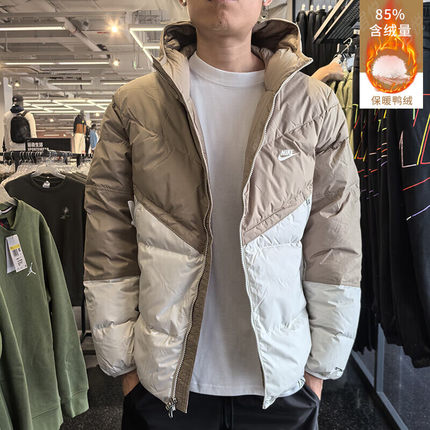 Nike耐克男防水羽绒服运动外套加绒加厚保暖棉服连帽夹克DV1132