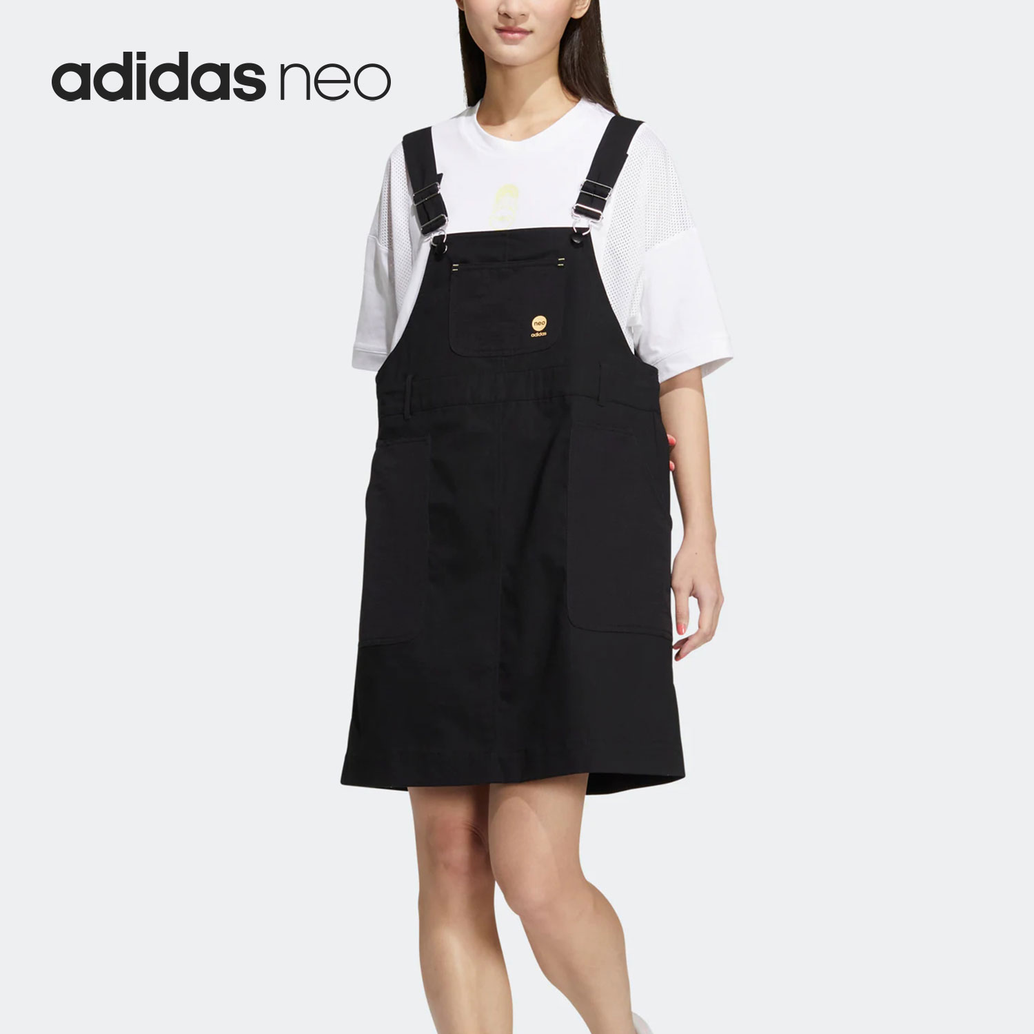 Adidas/阿迪达斯新款夏季裙子GR DRESS女子运动背带连衣裙 HS6833